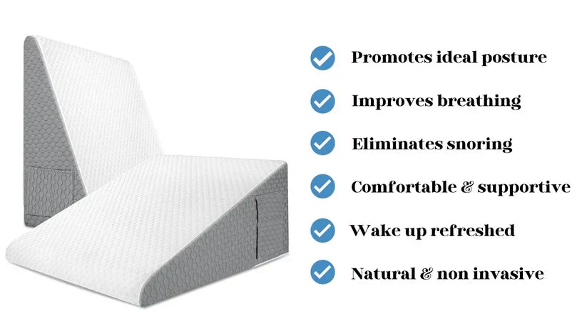 AeroSleep Wedge Pillow for Snoring Relief and Restful Sleep