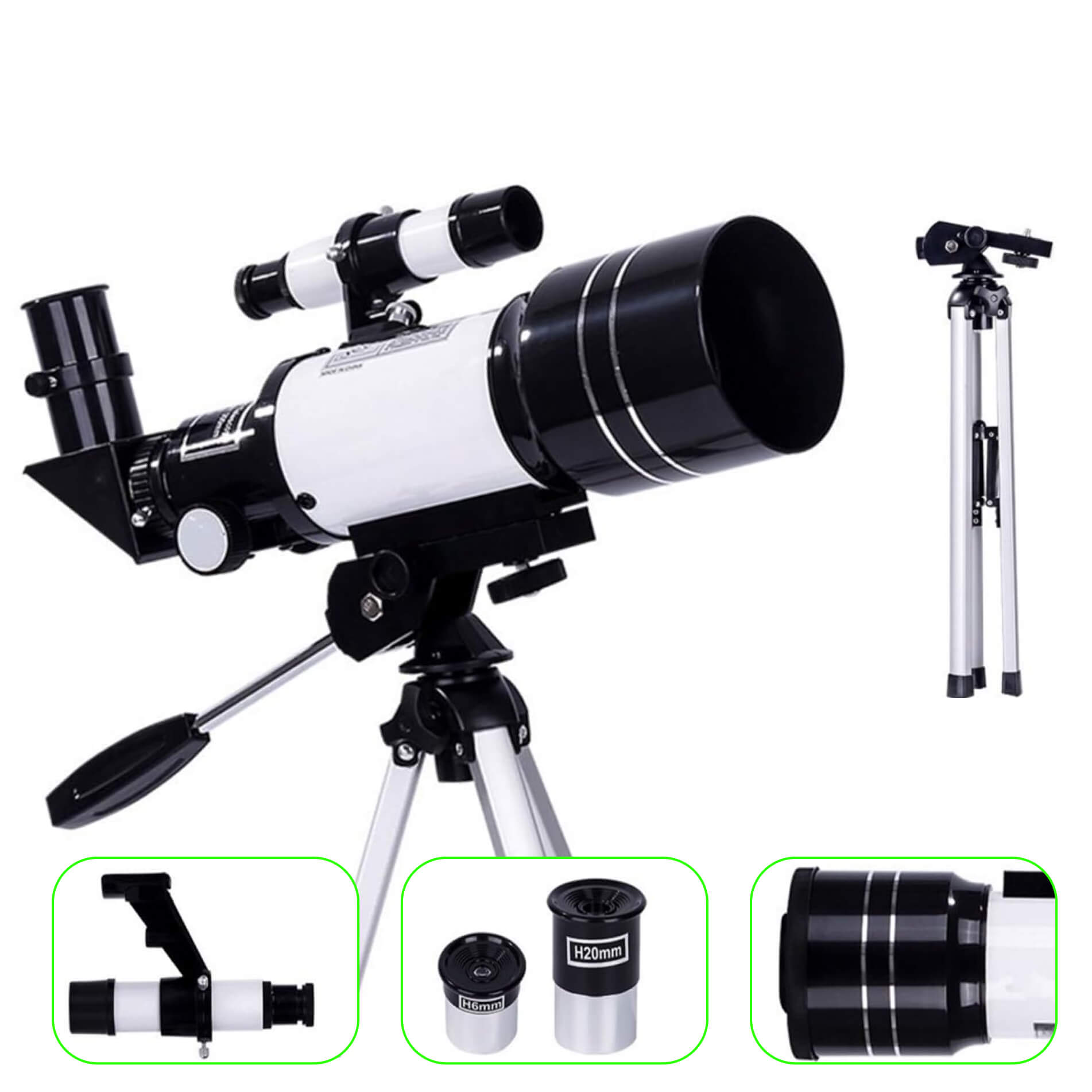 Moonwatcher 150x Zoom Přenosný dalekohled s stativem | Lersk