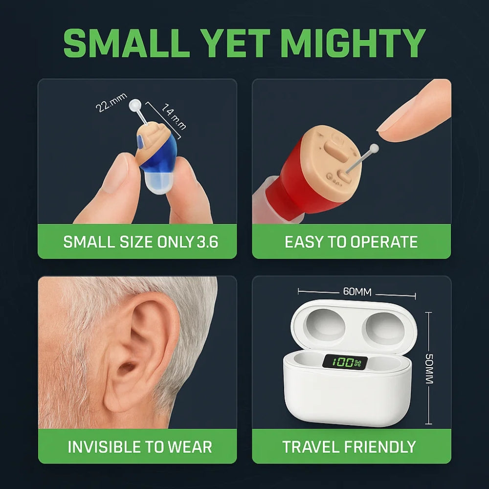 AuroraOne In-Ear Rechargeable Hearing Aids With Clear Sound | Lersk