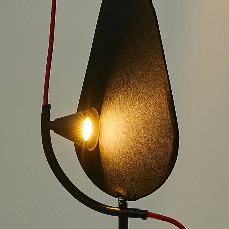 Modern Artistic Floor Lamp In Black Sculptural Form | Lersk