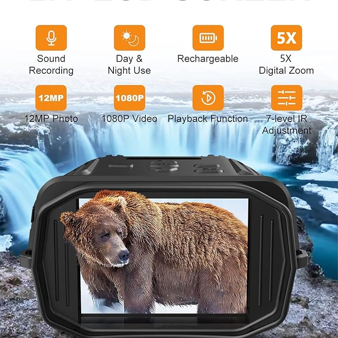 Nexa Night Vision Binocular Camera HD 4x Zoom In Darkness | Lersk