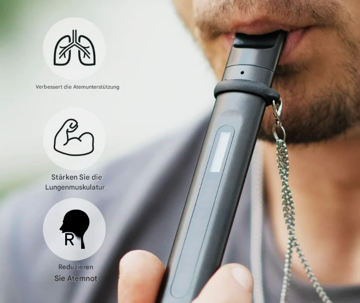 Breathboost Intelligenter Atemtrainer für Sportler zur Stärkung der Atemmuskulatur | Lersk