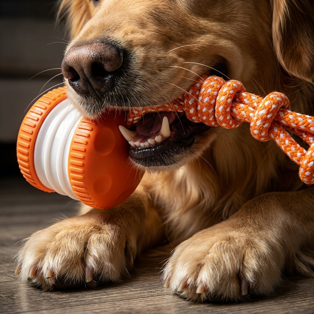 Interactive Dog Ball With Tug Rope Self-Moving Motion Toy For Solo Play | Lersk