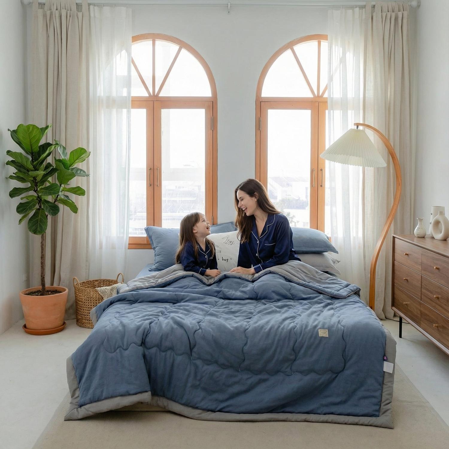 ZenLeaf Summer Quilt Lightweight Polyester Cotton Bedding | Lersk