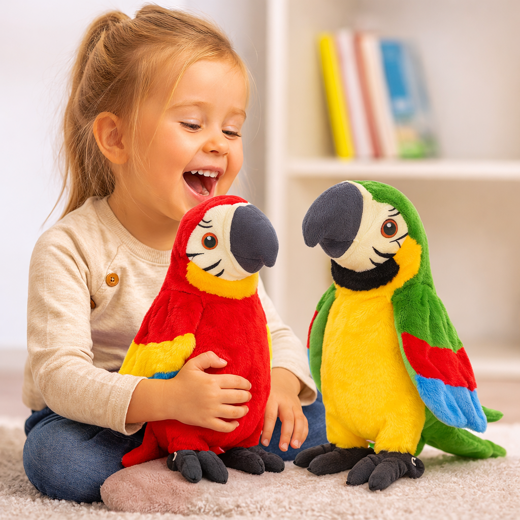 Interactive Talking Parrot Plush Toy For Kids Language Skills | Lersk
