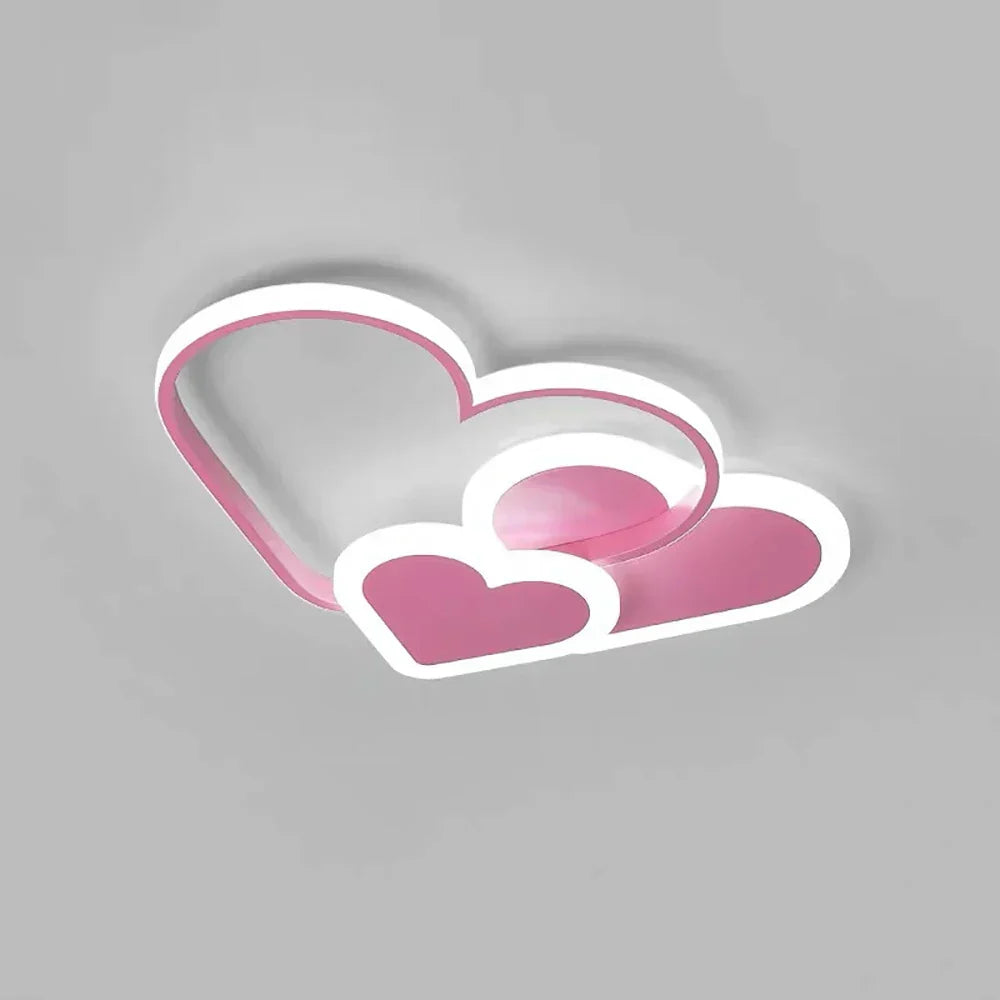 Stropní lampa PetalGlow Soft Heart Bright pro dětské pokoje | Lersk