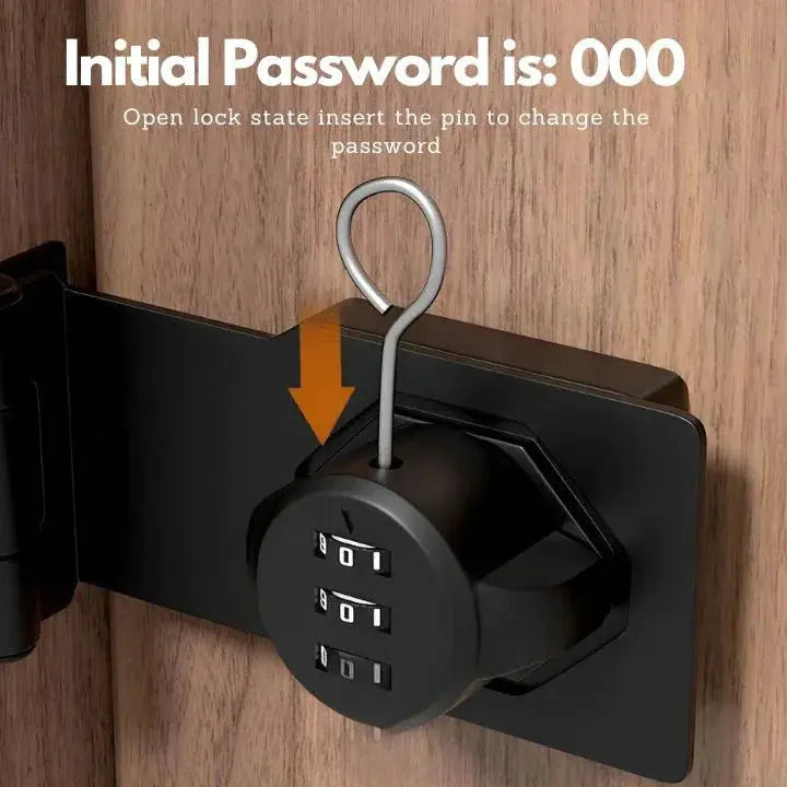 Zinc Alloy Combination Lock With 1000 Codes, Keyless Door Lock For Cabinets And Doors | Lersk