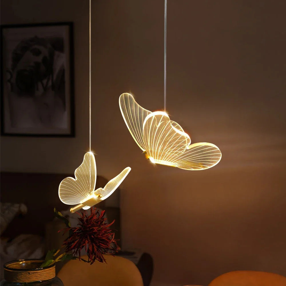 FlutterGlow LED Sommerfuglelampe med Stemningslys til Naturentusiaster | Lersk