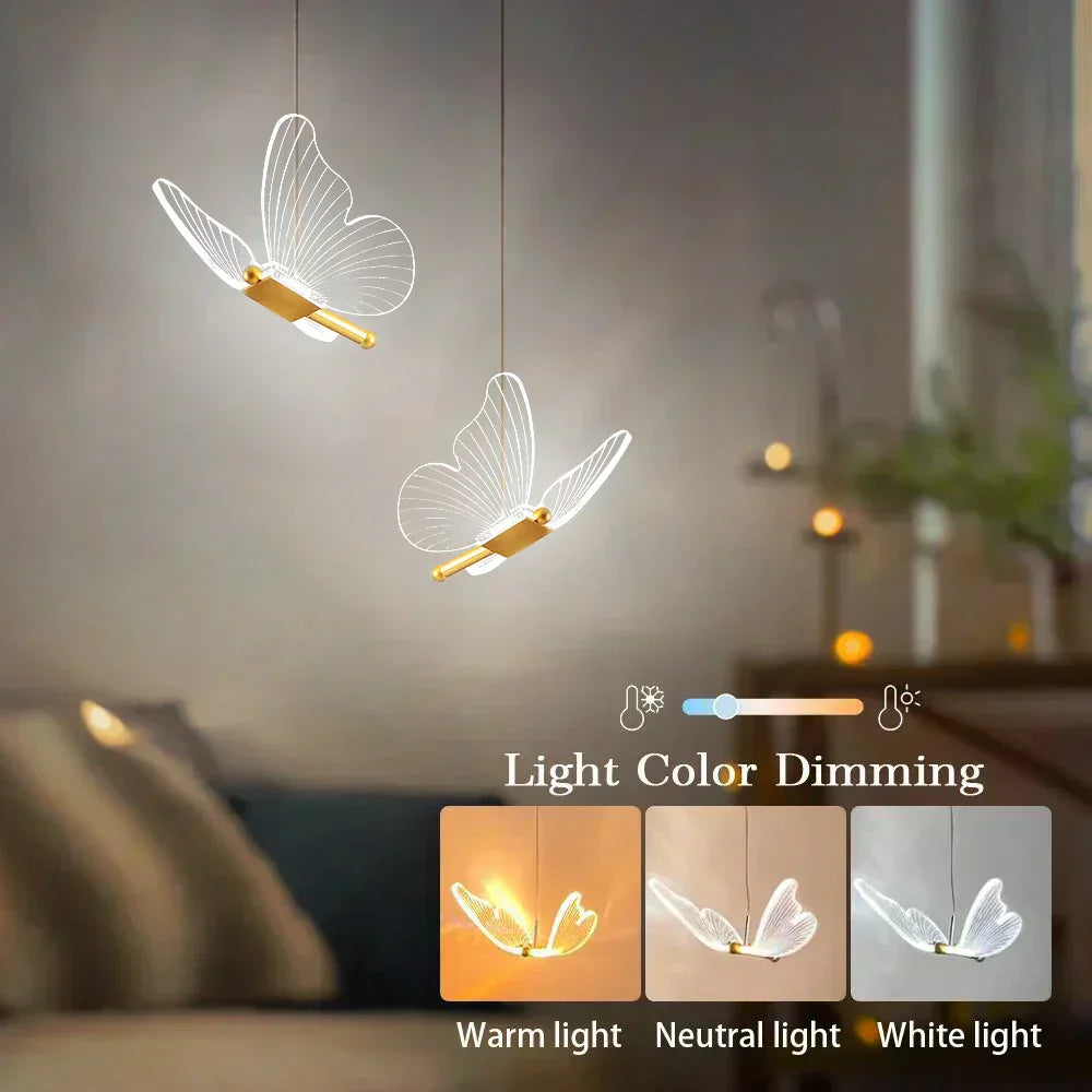 FlutterGlow LED Sommerfuglelampe med Stemningslys til Naturentusiaster | Lersk