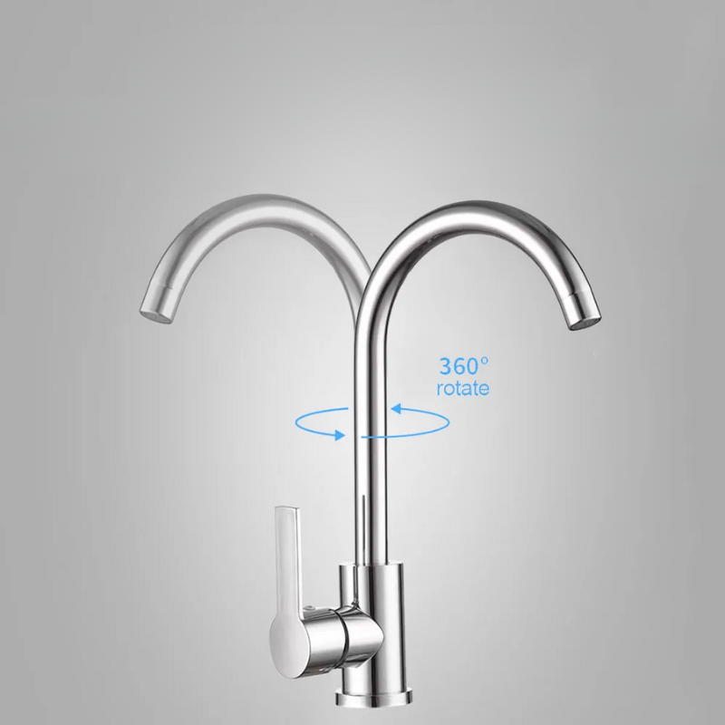 LumaFlow Chrome Single-Handle Kitchen Mixer Tap Fixture | Lersk