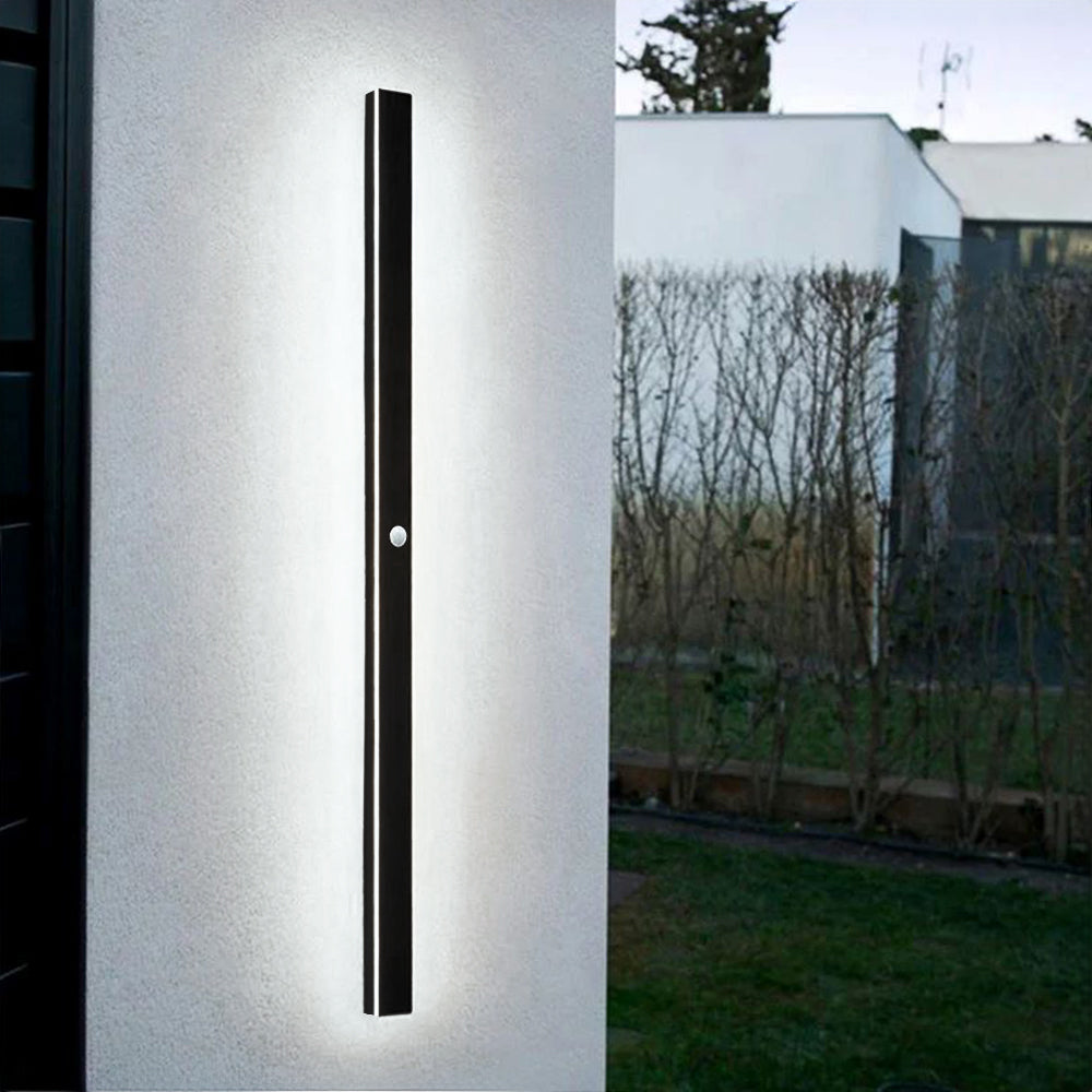 Nyx lineært udendørs væglampe sort LED finish udgave | Lersk