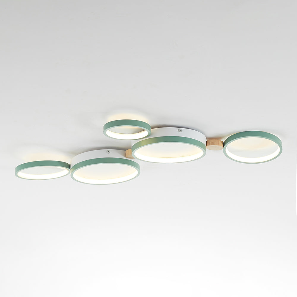 NovaLumen Ceiling Lamp in White and Gray Metal Finish | Lersk
