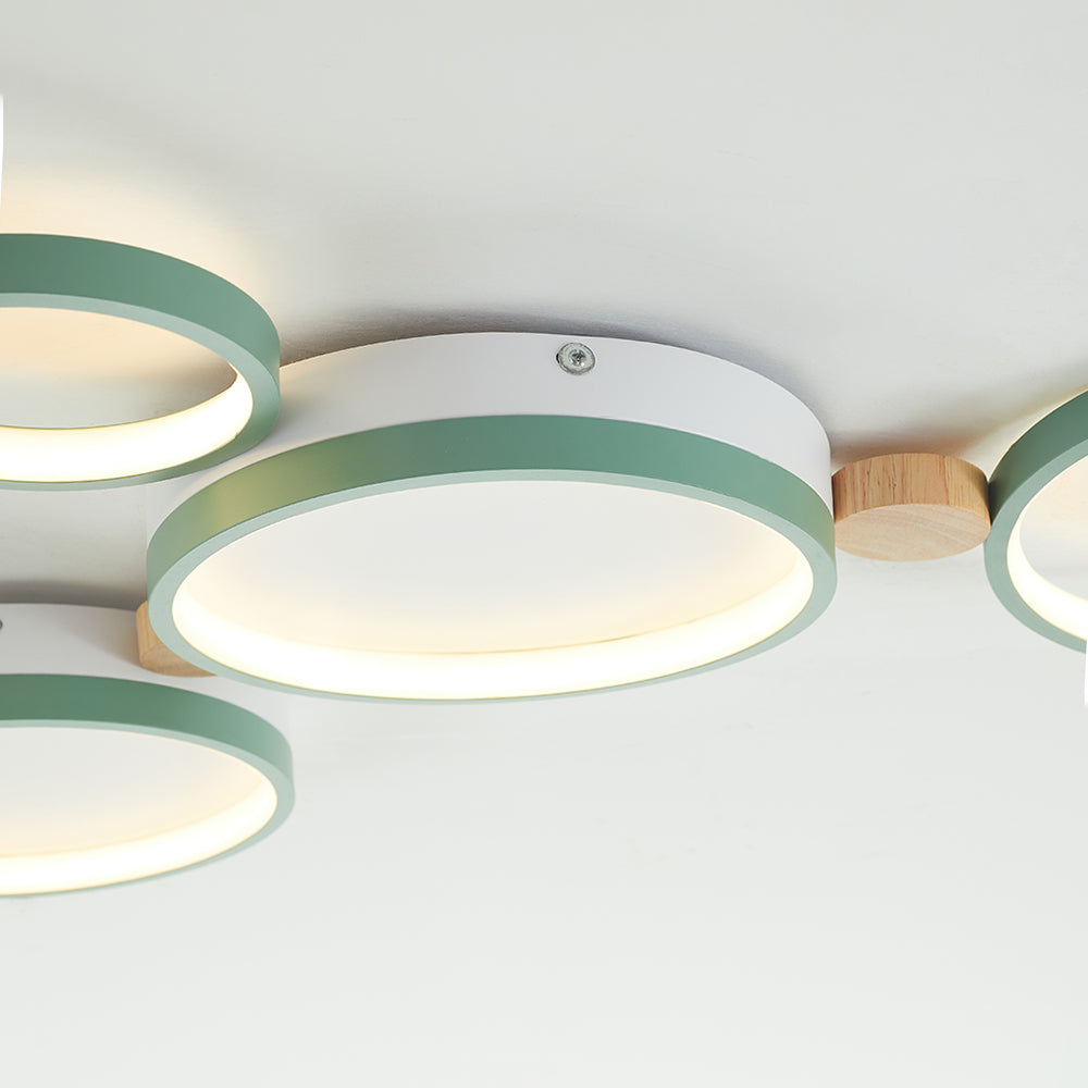 NovaLumen Ceiling Lamp in White and Gray Metal Finish | Lersk