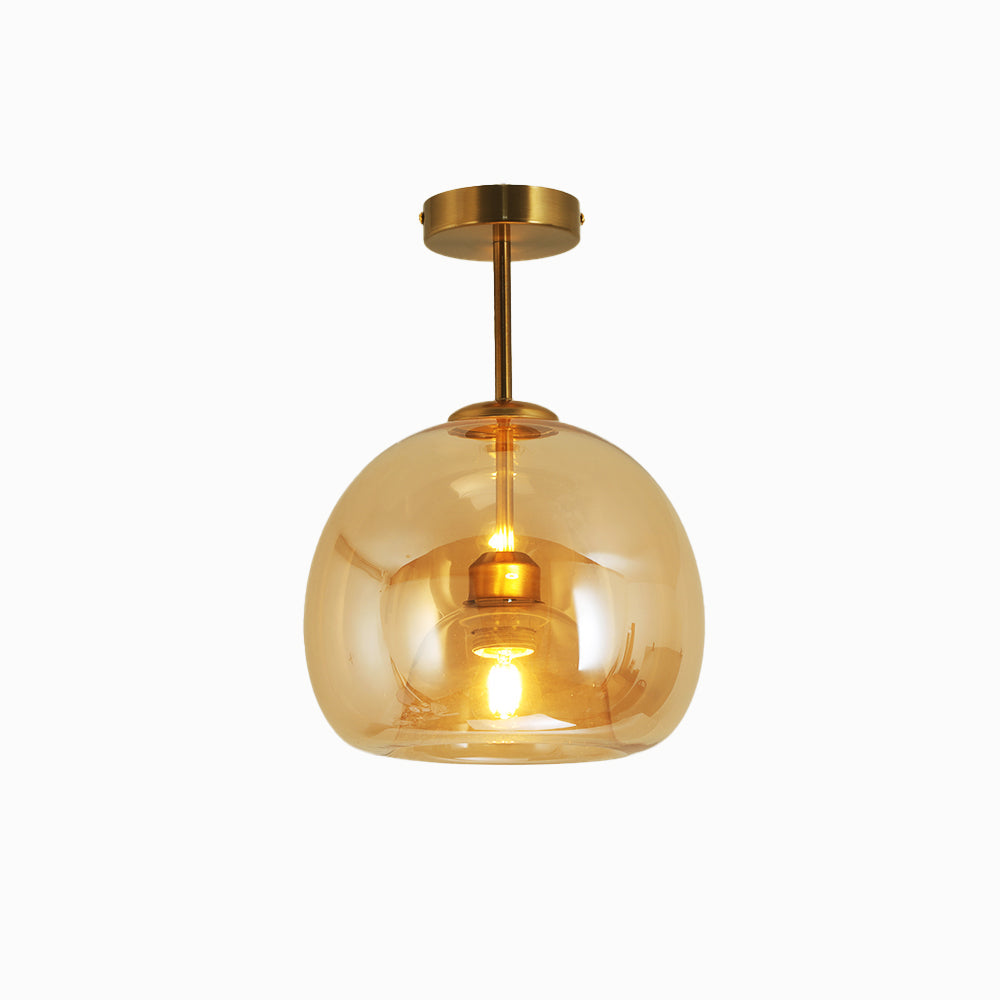 AuroraCircle Modern Black and Gold Round Ceiling Lamp | Lersk