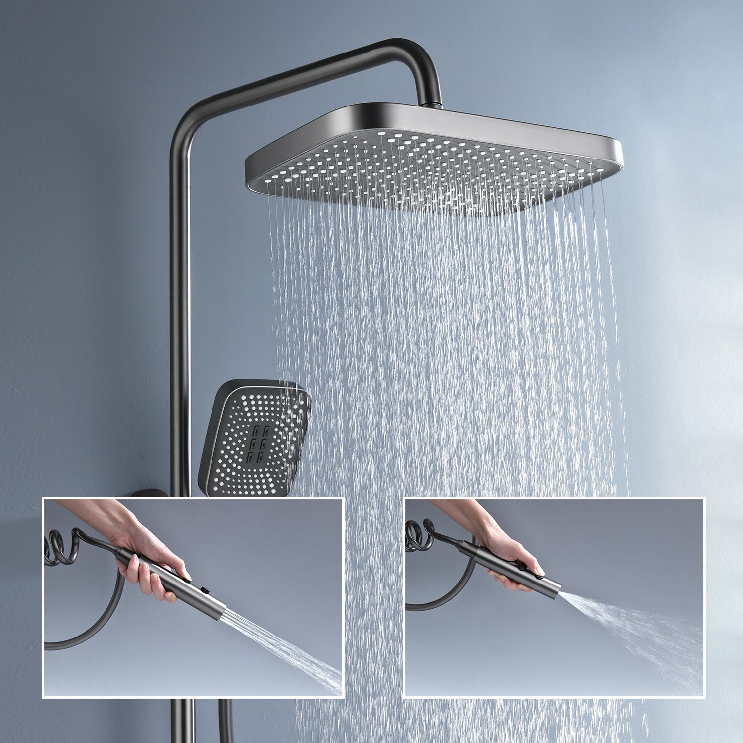 AquaSense chytré sprchové systémy do koupelny s digitálním zobrazením teploty | Lersk