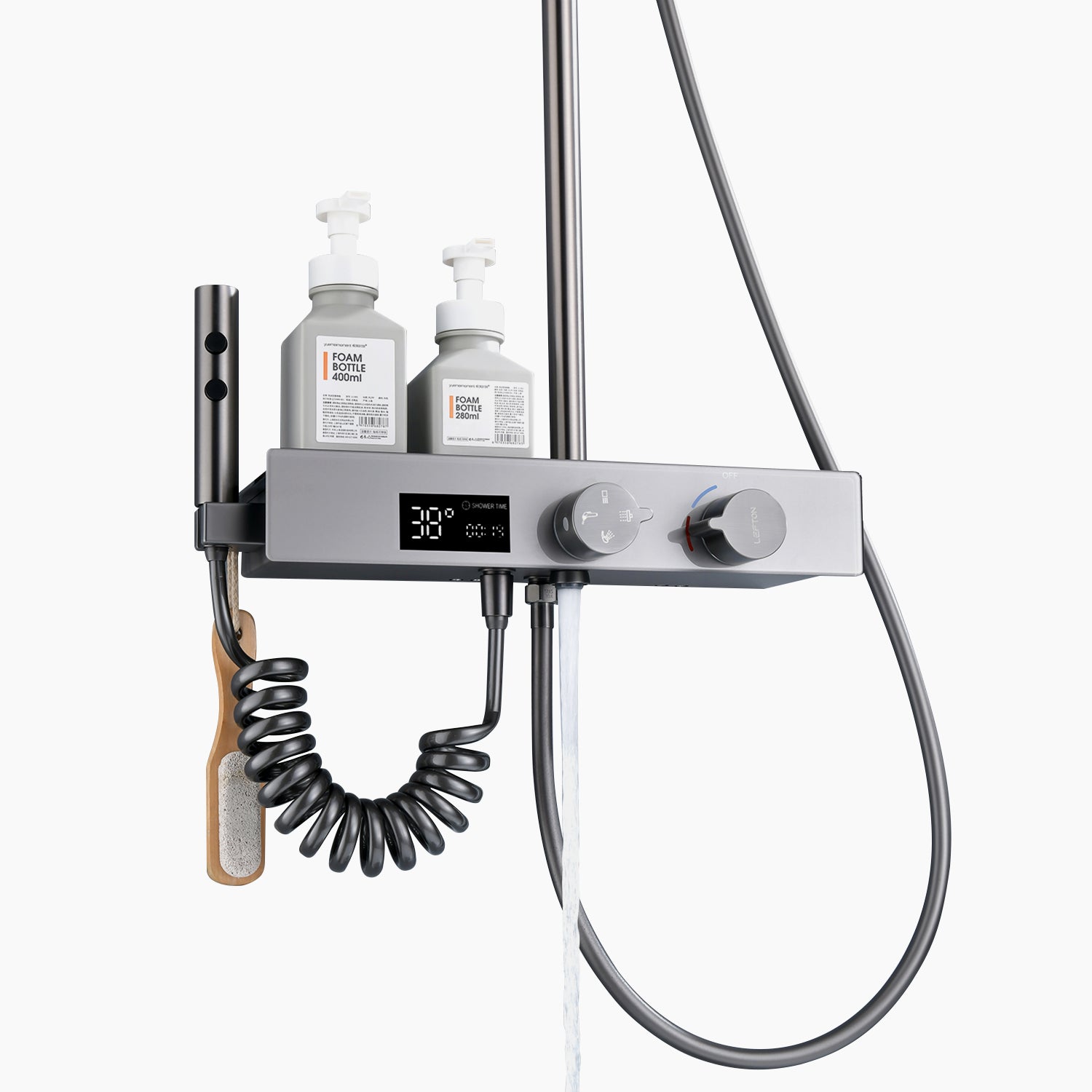 HydraSense Thermostatic Shower System With Four Water Outlet Modes | Lersk
