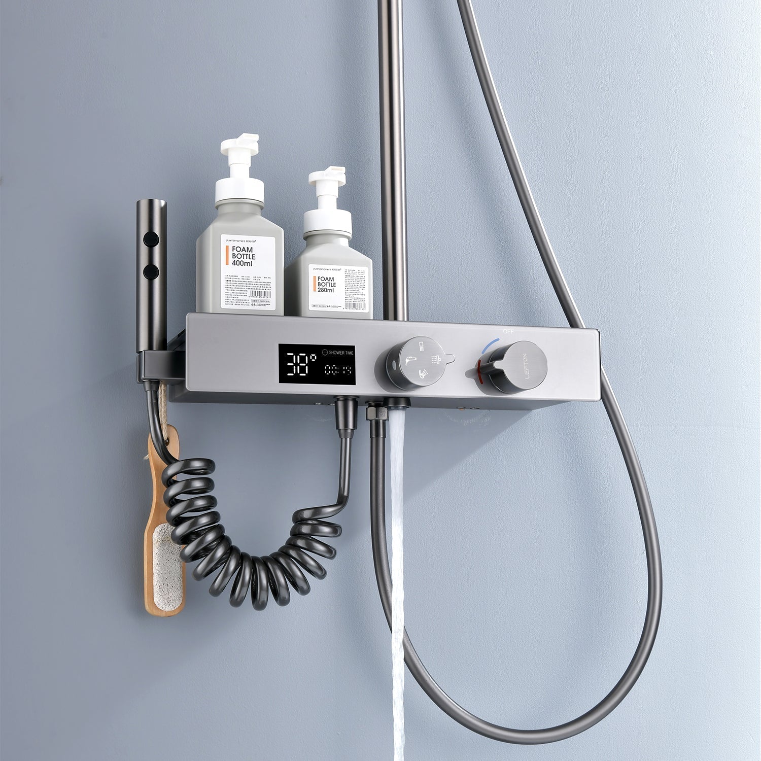 HydraSense Thermostatic Shower System With Four Water Outlet Modes | Lersk