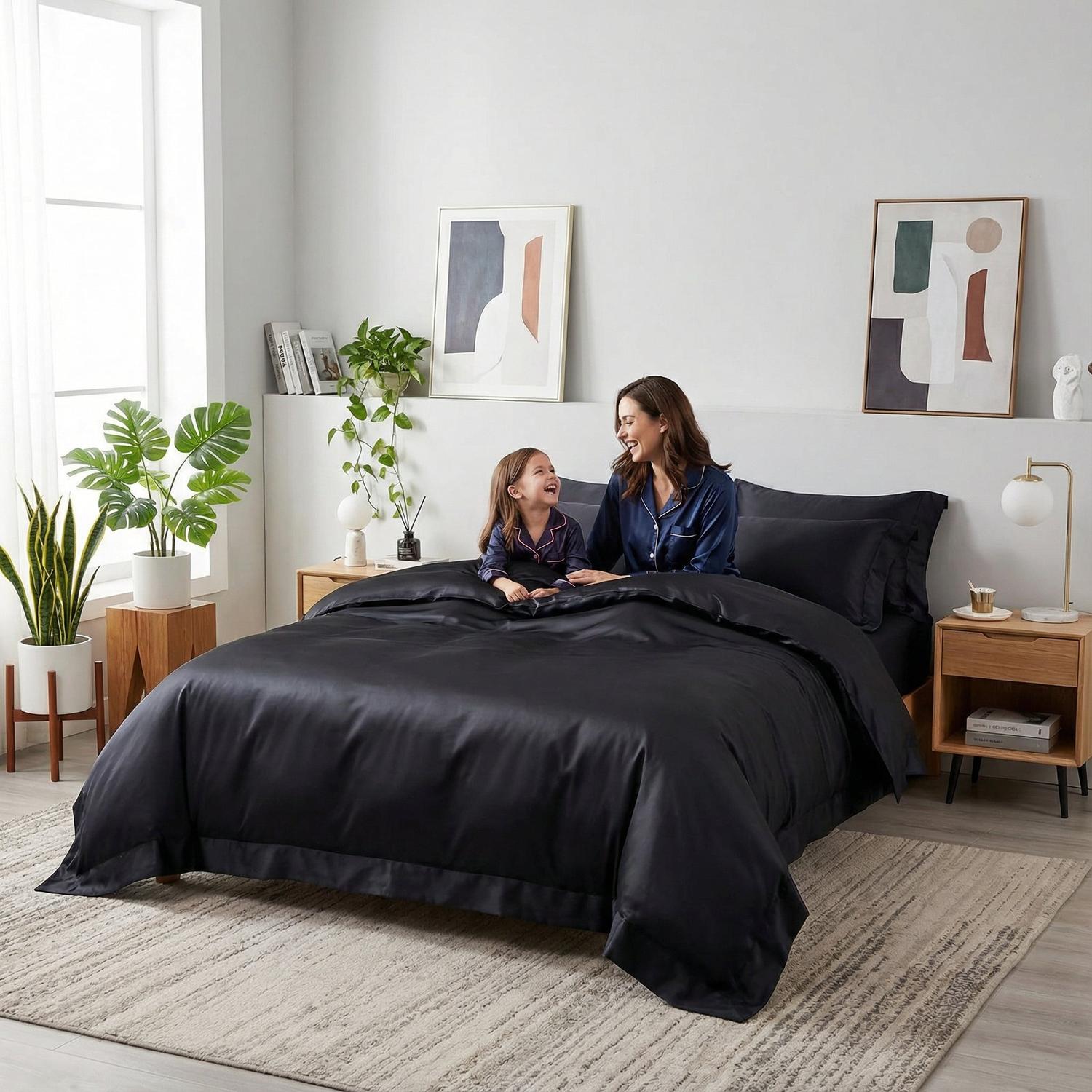 Set di Copripiumini Morbidi Aster Grigio con Design Elegante e Moderno per Biancheria da Letto | Lersk
