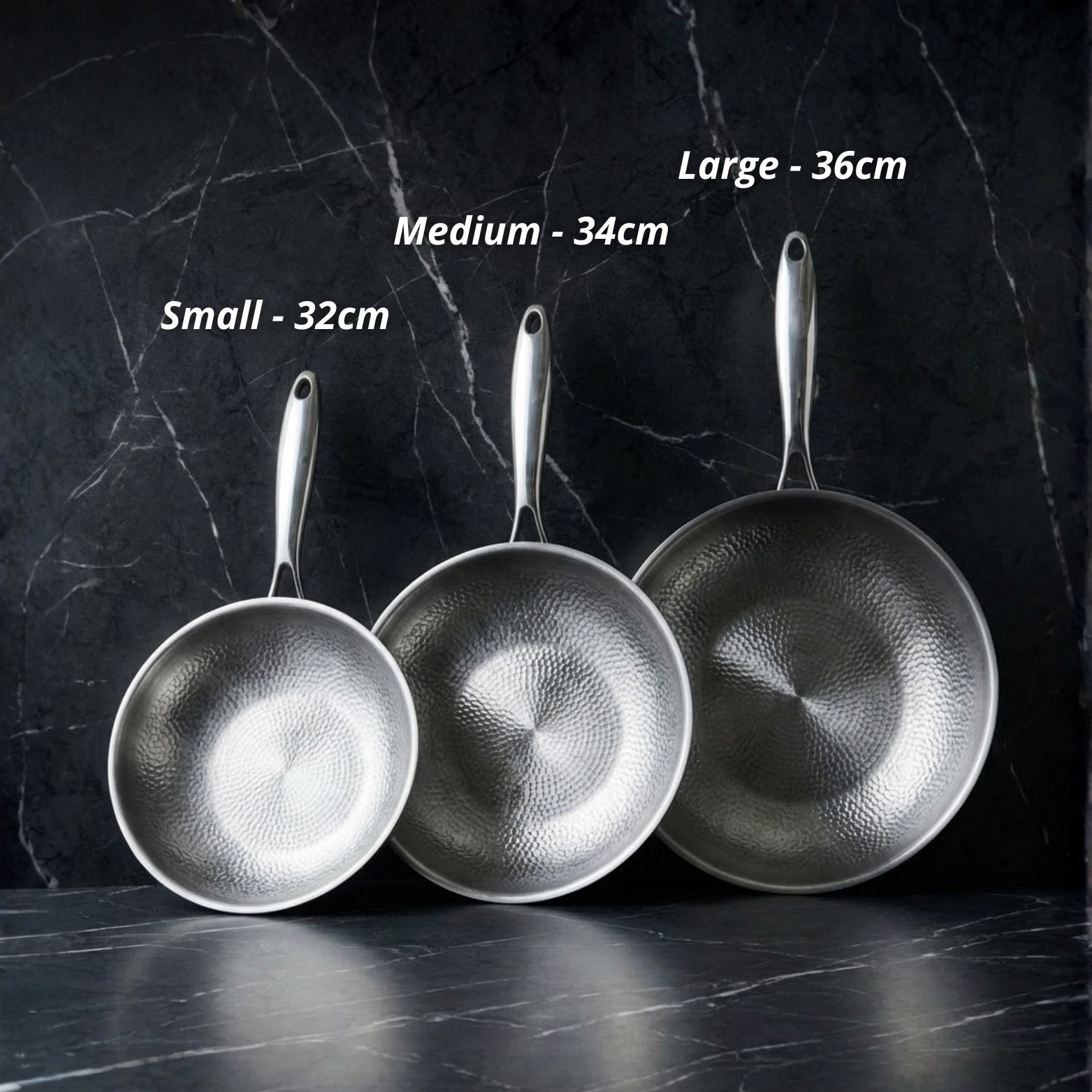 Pure Titanium Frying Pan 32/34/36cm – Non-Coated Professional Cookware | Lersk