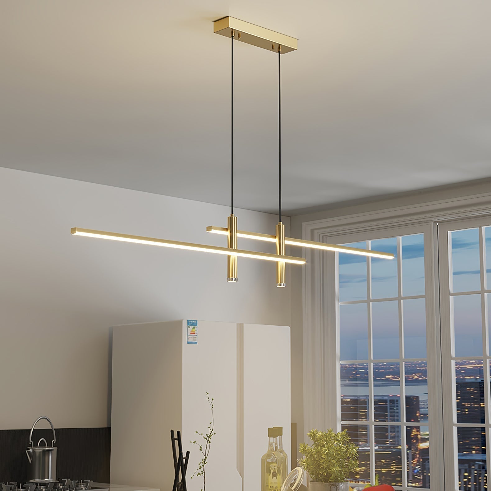 Nexa Linear Pendant Light for Modern Dining Room Lighting | Lersk