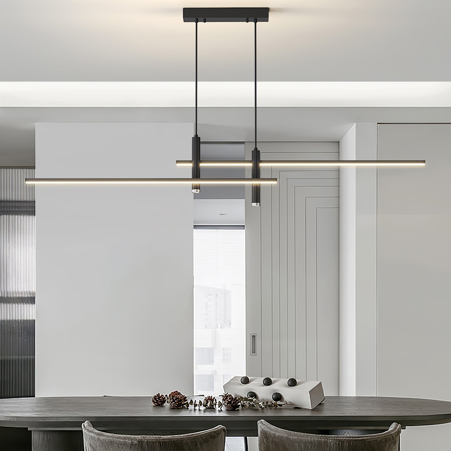 Nexa Linear Pendant Light for Modern Dining Room Lighting | Lersk