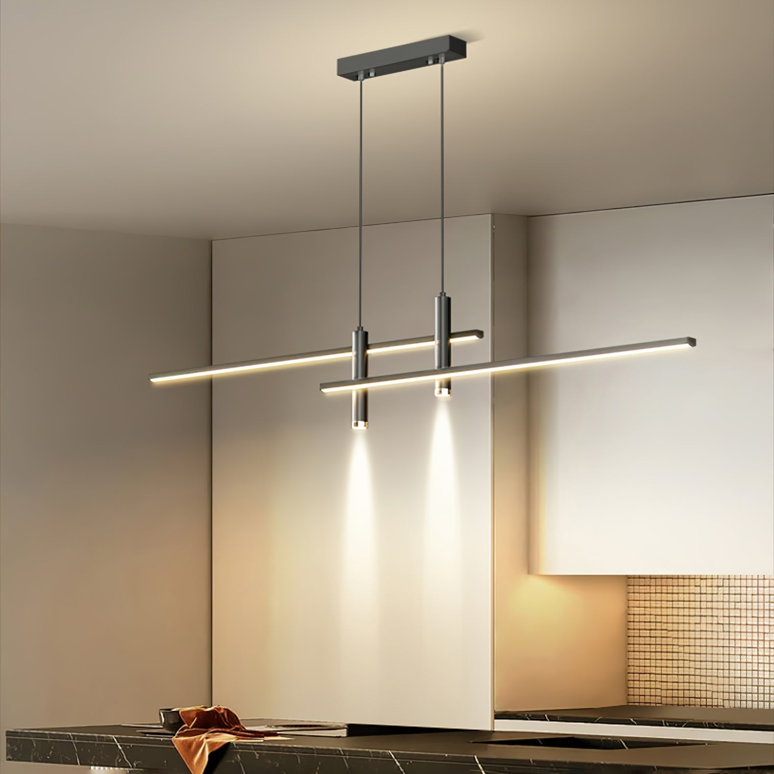 Nexa Linear Pendant Light for Modern Dining Room Lighting | Lersk
