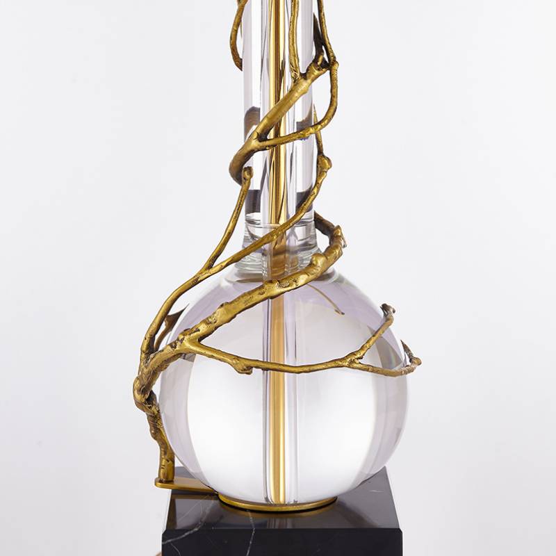 Elegant Marble Base Table Lamp With Black Shade - Modern Designer Lighting | Lersk