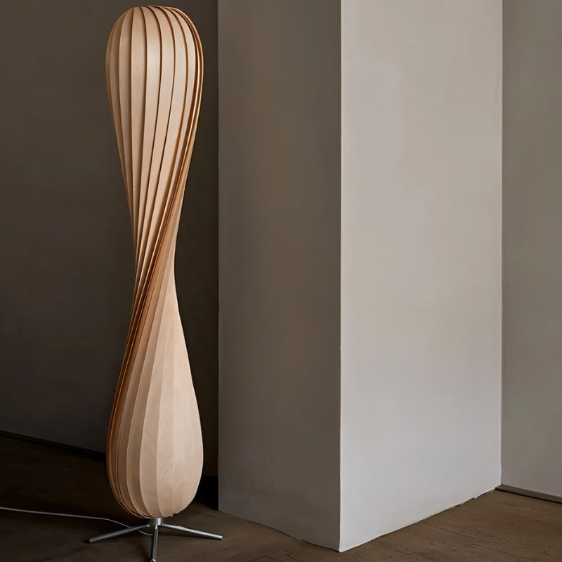 Lampe sur pied Lumina Twist Luxe à LED douce sans scintillement pour salons et chambres | Lersk