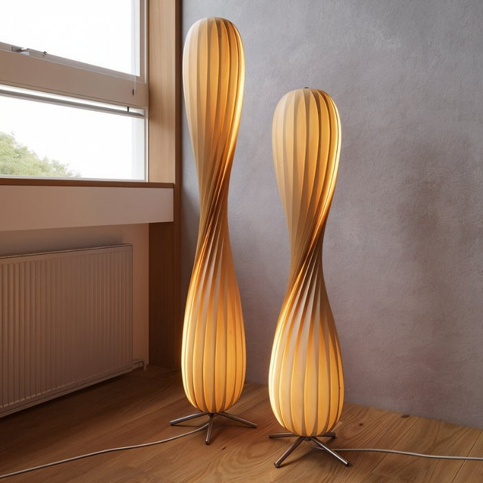 Lampe sur pied Lumina Twist Luxe à LED douce sans scintillement pour salons et chambres | Lersk