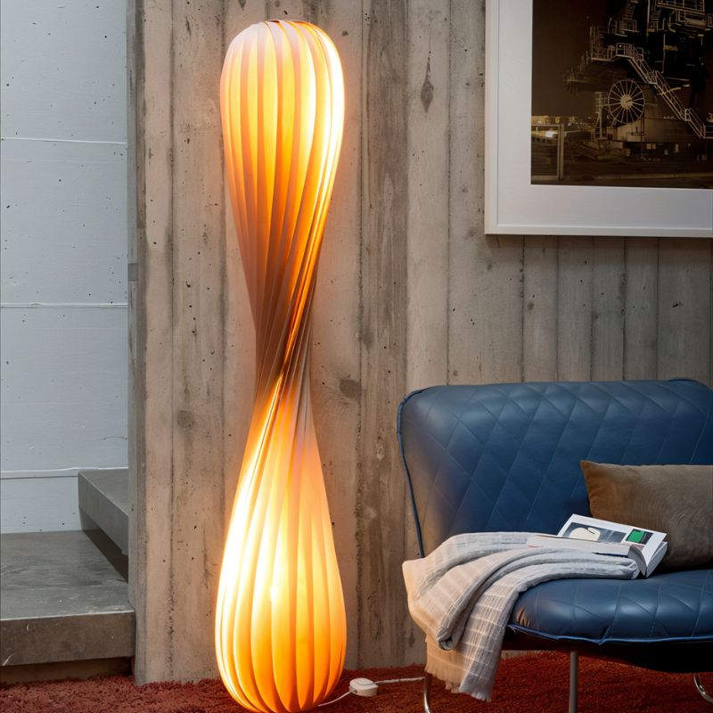 Lampe sur pied Lumina Twist Luxe à LED douce sans scintillement pour salons et chambres | Lersk