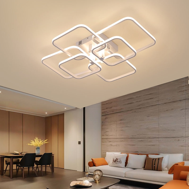 LuminaLux Modern Dimmable LED Ceiling Chandelier for Dining Room | Lersk