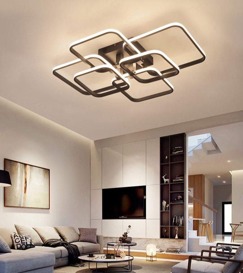 LuminaLux Modern Dimmable LED Ceiling Chandelier for Dining Room | Lersk