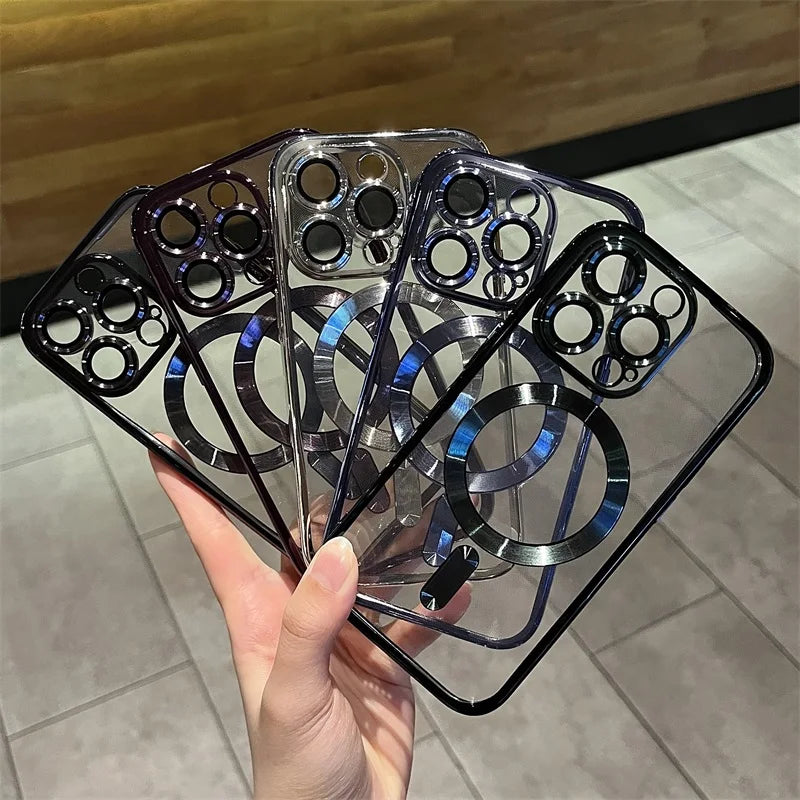 Klare weiche magnetische Hülle mit Beschichtung für iPhone, klare weiche magnetische beschichtete Hülle für iPhone | Lersk