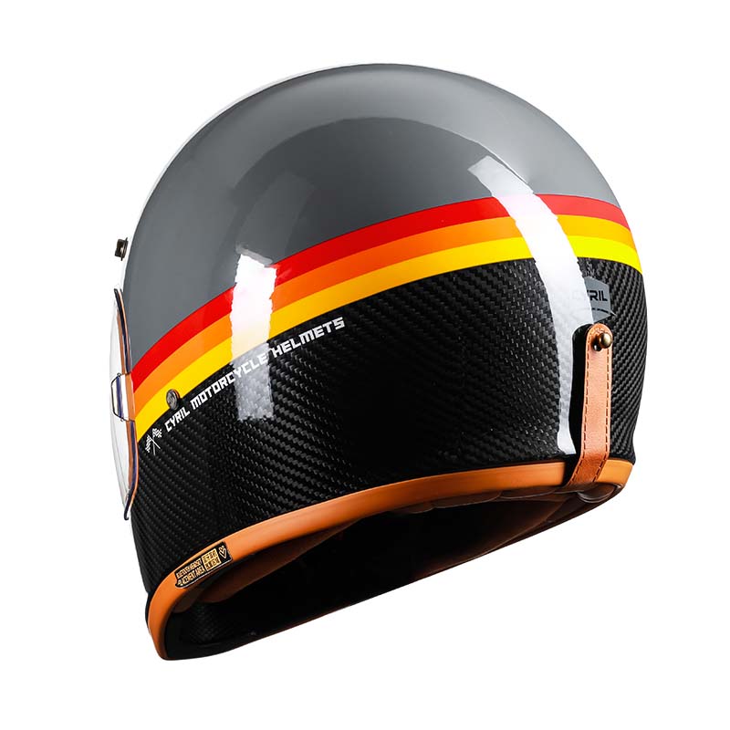 Casque intégral de moto en fibre de carbone certifié DOT ECE pour motards F380G | Lersk