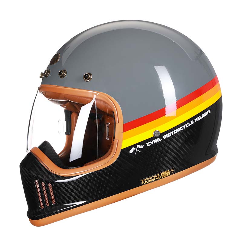 Casque intégral de moto en fibre de carbone certifié DOT ECE pour motards F380G | Lersk