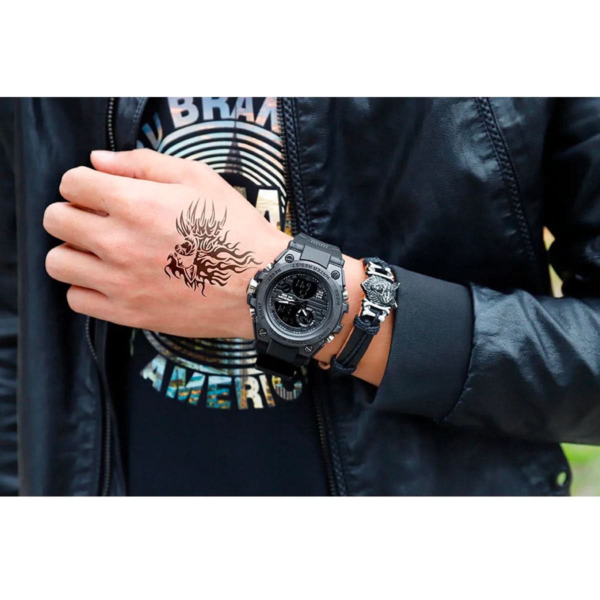 Men's Military Timepiece With Both Analog And Digital Display And Features For Everyday Wear | Lersk