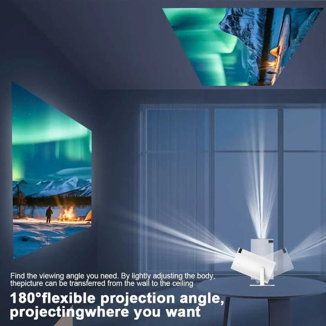 NovaLux Android 11-projektor med WiFi 6, 8000 lumen, 720p HD hemmabio | Lersk