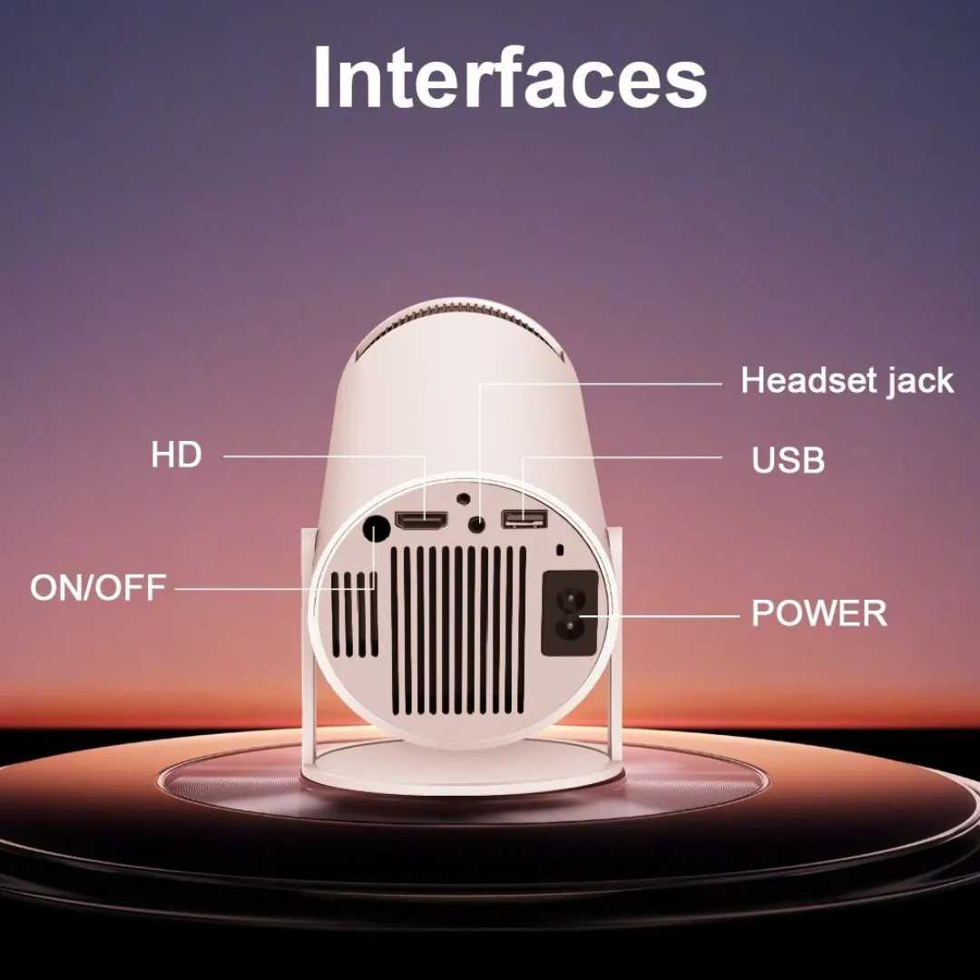 NovaLux Android 11-projektor med WiFi 6, 8000 lumen, 720p HD hemmabio | Lersk