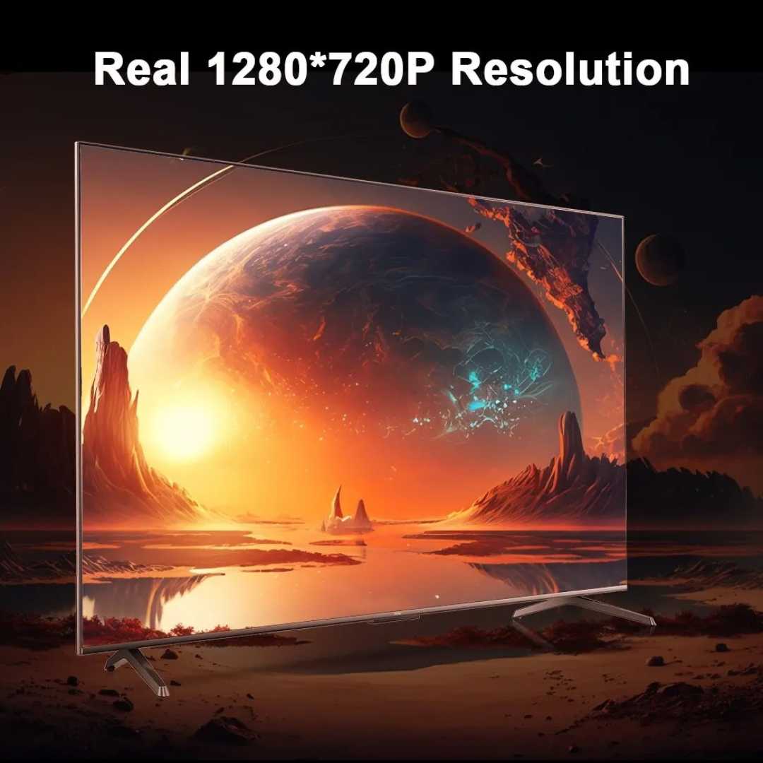 NovaLux Android 11-projektor med WiFi 6, 8000 lumen, 720p HD hemmabio | Lersk