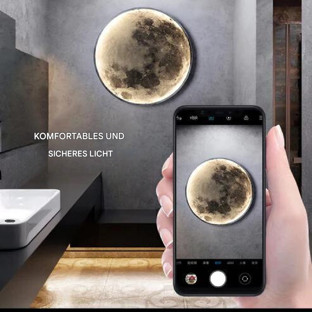 Noctara Moon Atmosphere Lambası Ayarlanabilir Ortam Işığı Yatak Odası ve Oturma Odası için | Lersk