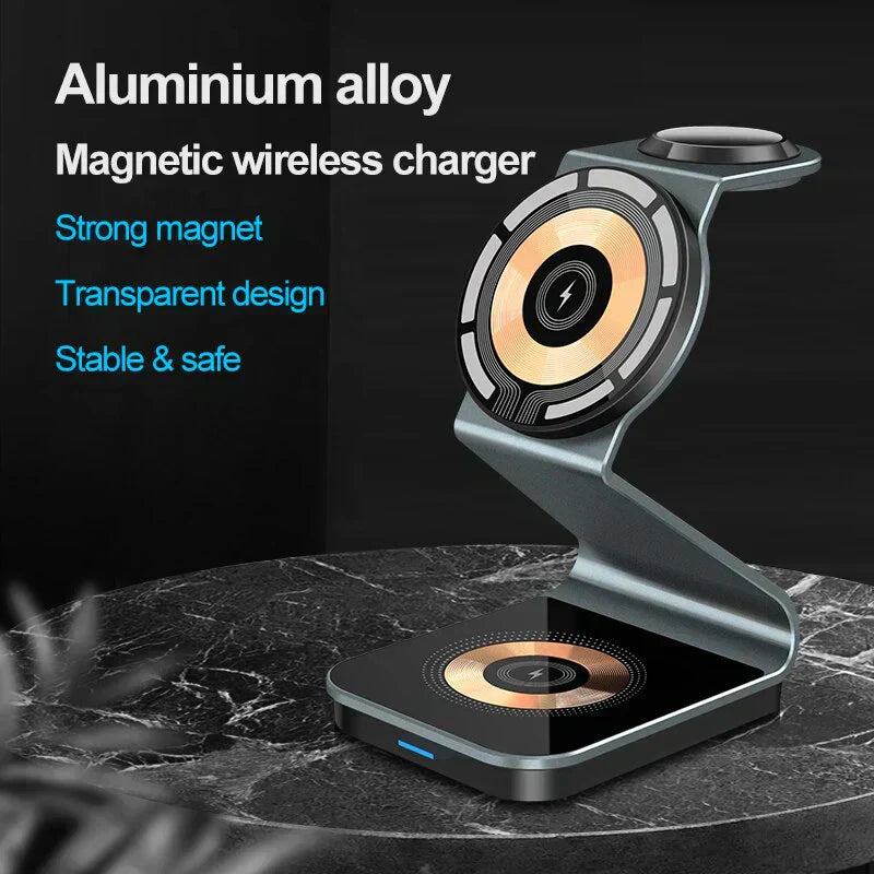 Aurora | 3-in-1 Magnetic Wireless Charger | Lersk