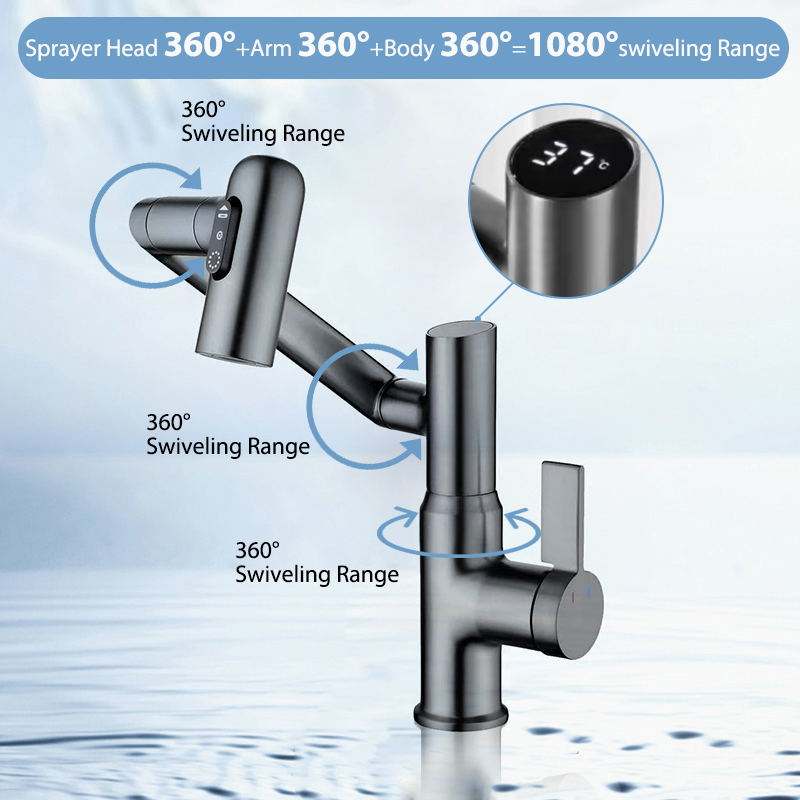 Smart Digital Basin Faucet for Hot and Cold Water | Lersk