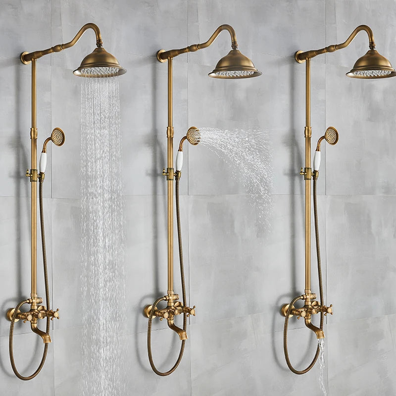 Marlen Classic Antique Brass vestavěný sprchový systém pro koupelnu a venkovní použití | Lersk
