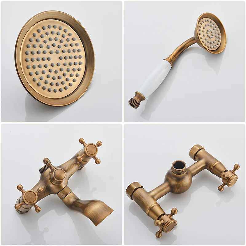 Marlen Classic Antique Brass vestavěný sprchový systém pro koupelnu a venkovní použití | Lersk