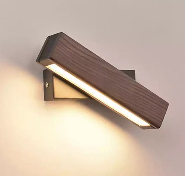 NordiGlow Ash Wood Rotating Bedside LED Wall Light | Lersk