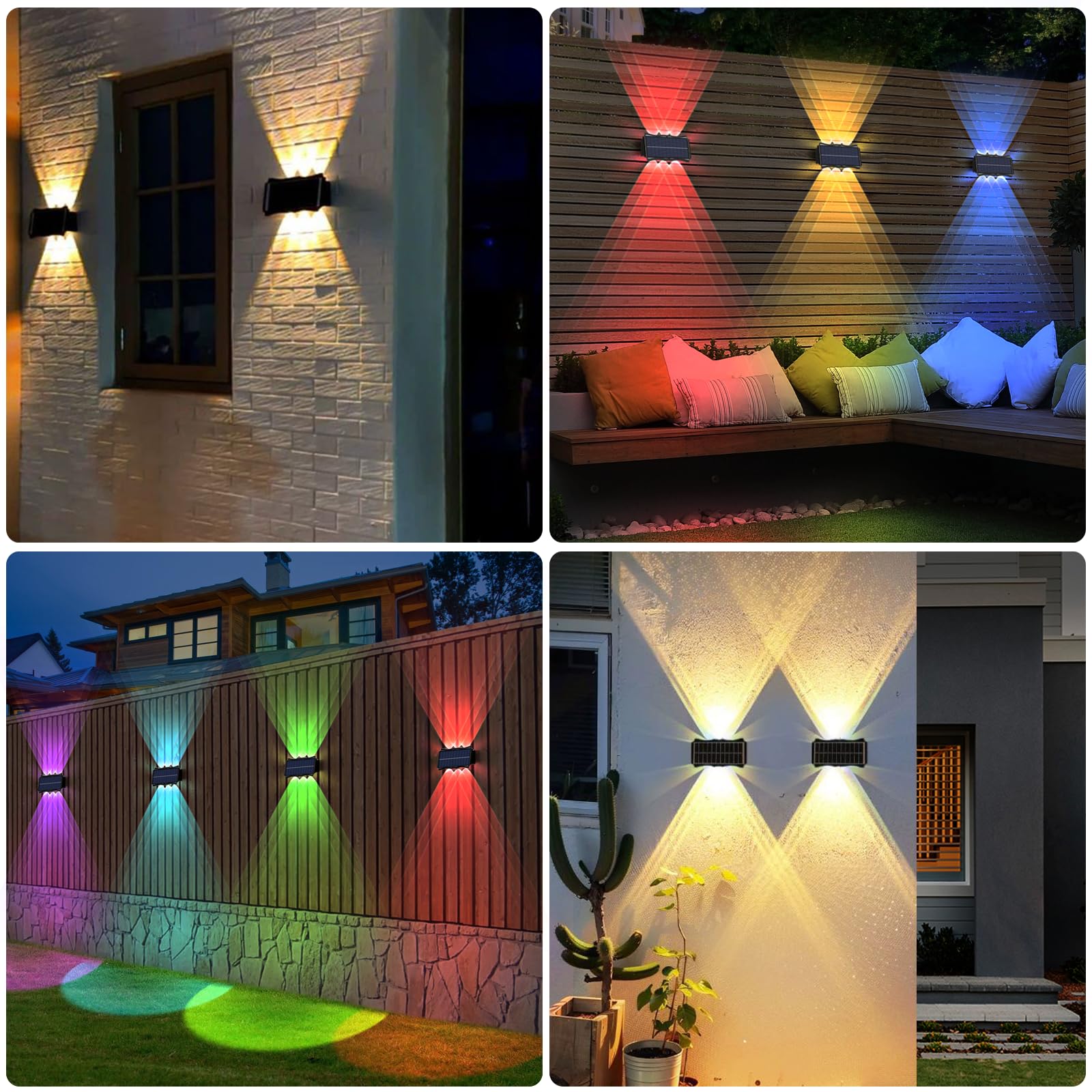 Solar Powered Outdoor Wall Light With Up And Down LED Waterproof For Garden | Lersk