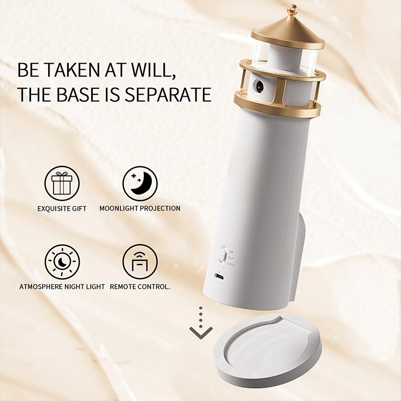 Lighthouse Moon Projector Lamp Bluetooth Speaker Bedroom | Lersk