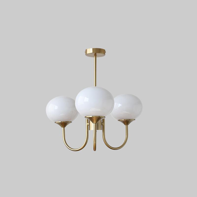 Alora Marshmallow Chandelier With Pink Glass Shades | Lersk