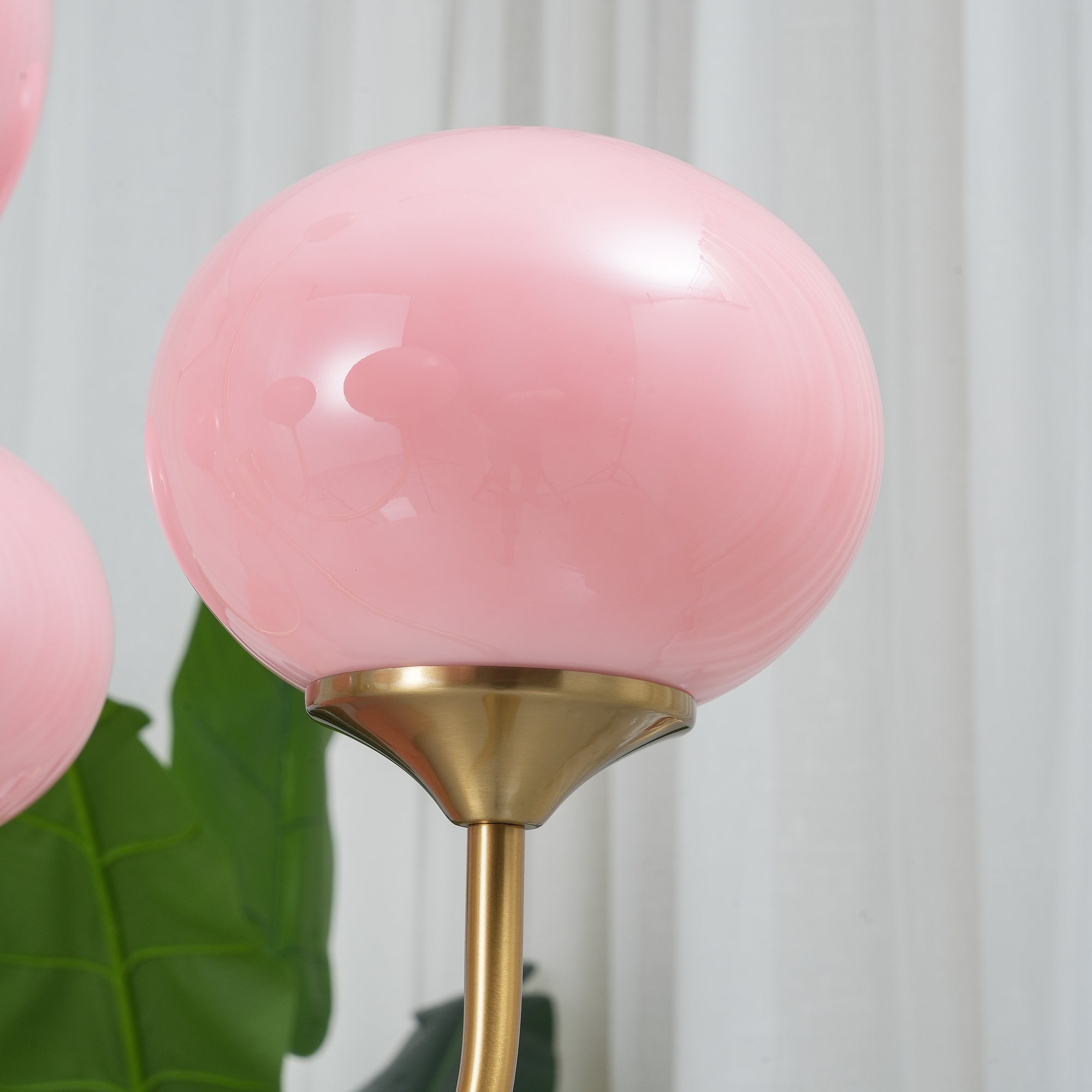 Alora Marshmallow Chandelier With Pink Glass Shades | Lersk