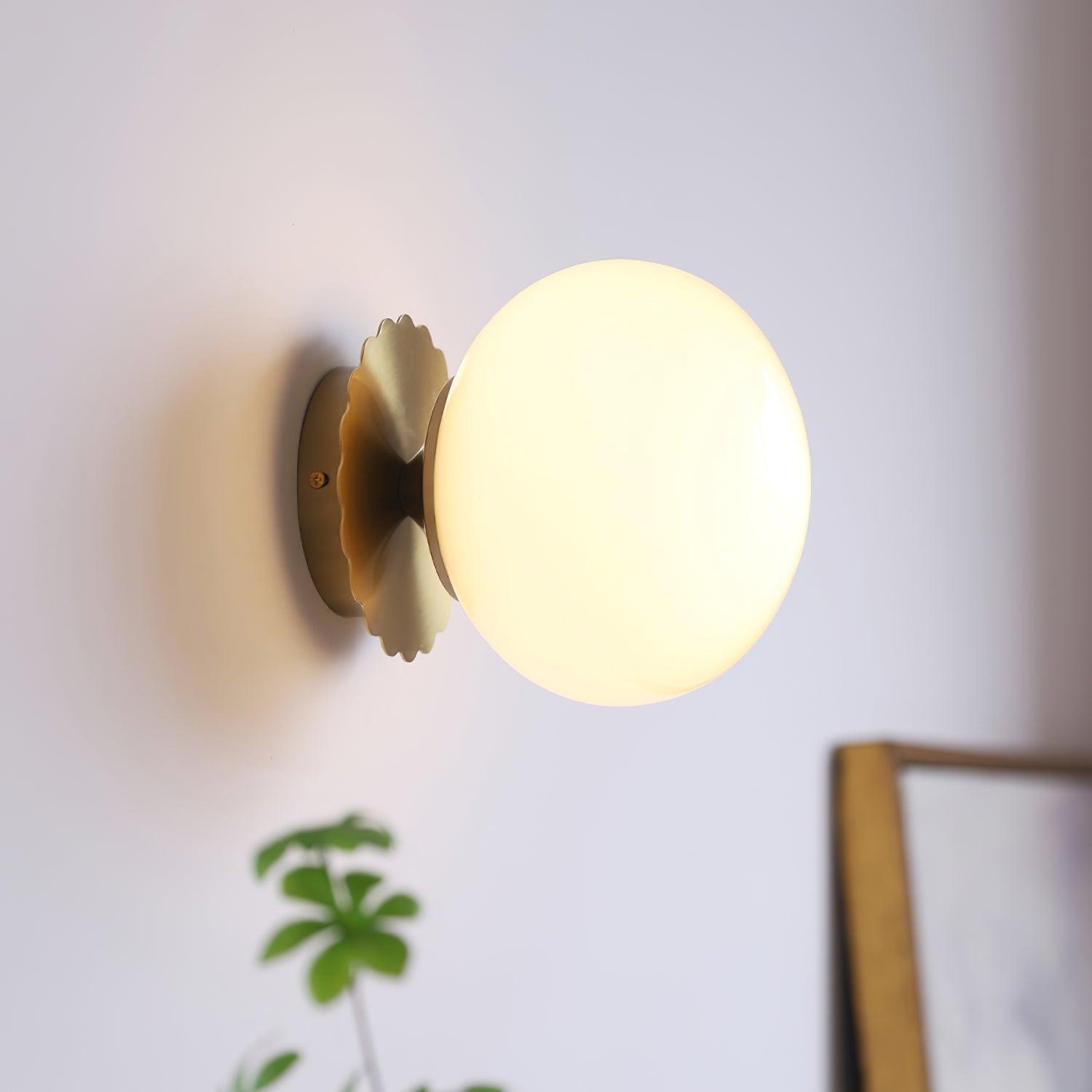 NimbusGlow Wall Light Metal Frame Glass Diffuser Warm Glow | Lersk